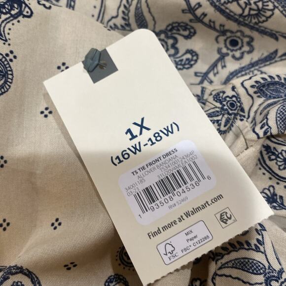 Terra & Sky All Over Bandana Newstone Button Front Dress - Picture 10 of 11